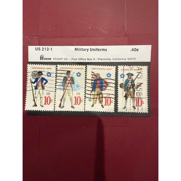 Other - 1565 - 1568 * CONTINENTAL ARMY * U.S.Postage Stamps Block Of 4 Used